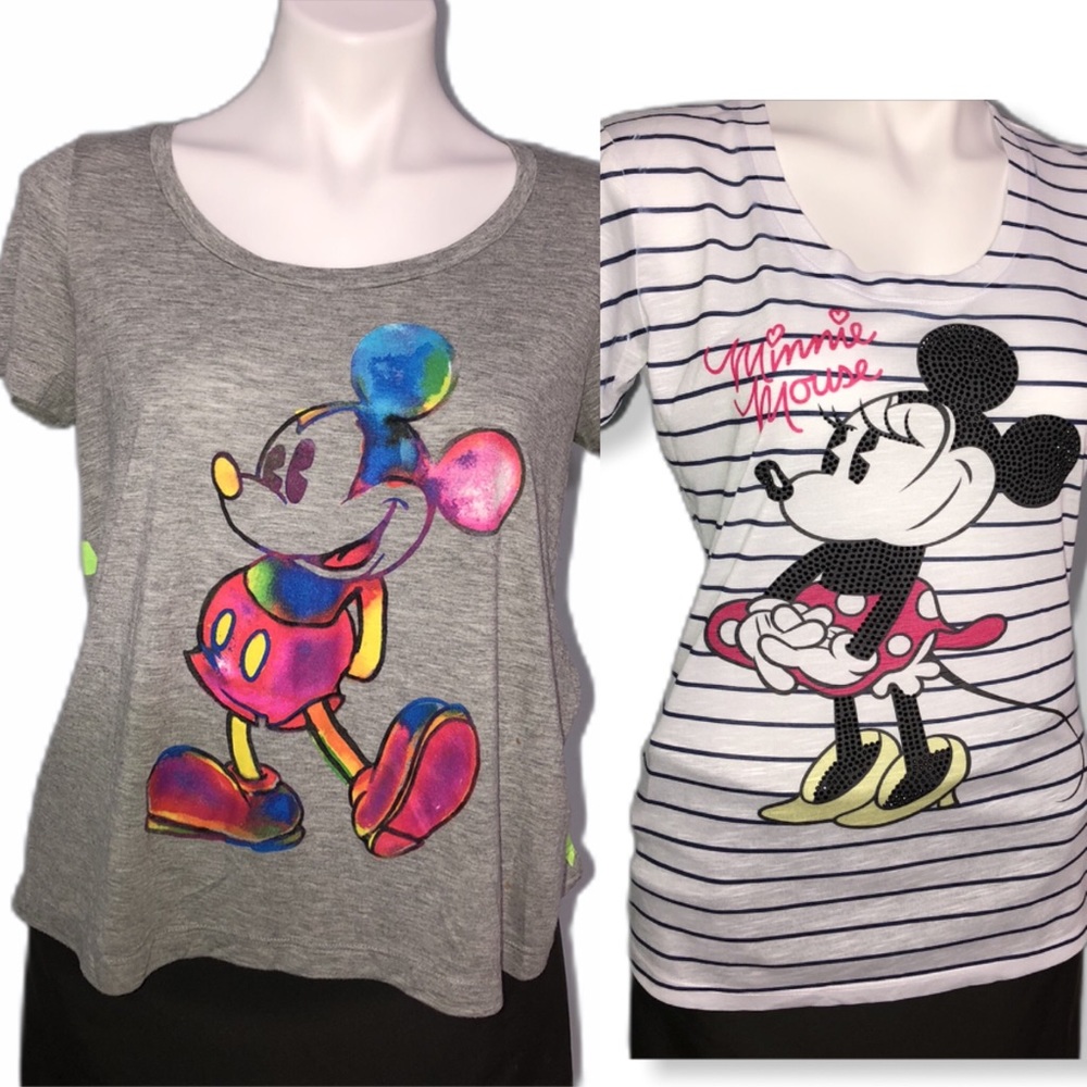 Disney Mickey/Minnie Shirts-Sz M